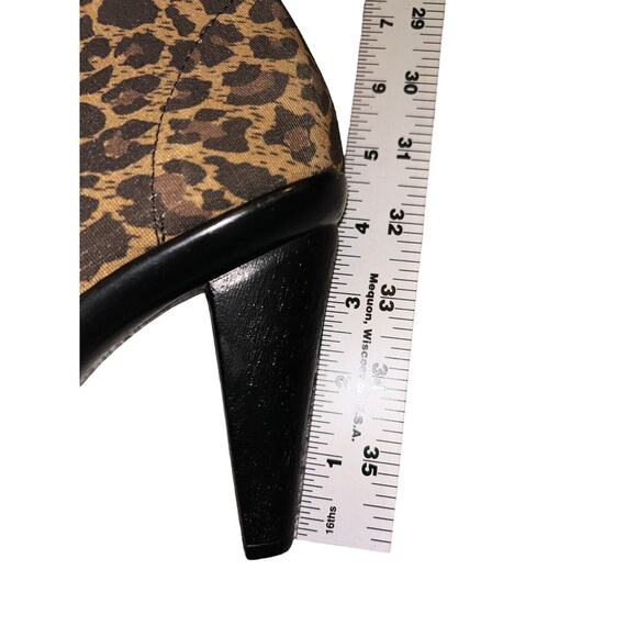 SAN MIGUEL SHOES Leopard STRETCH FABRIC ANKLE BOOTIES SIZE 6/7 - Picture 10 of 11